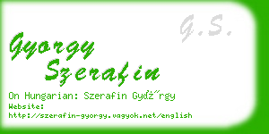 gyorgy szerafin business card